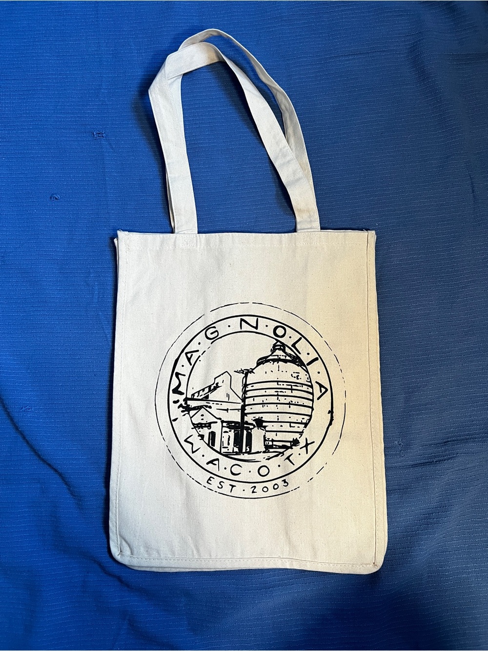Magnolia Cream Market Canvas Tote Bag